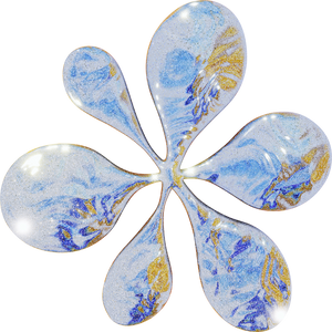 Glossy Curvy 3D Brutalist Flower